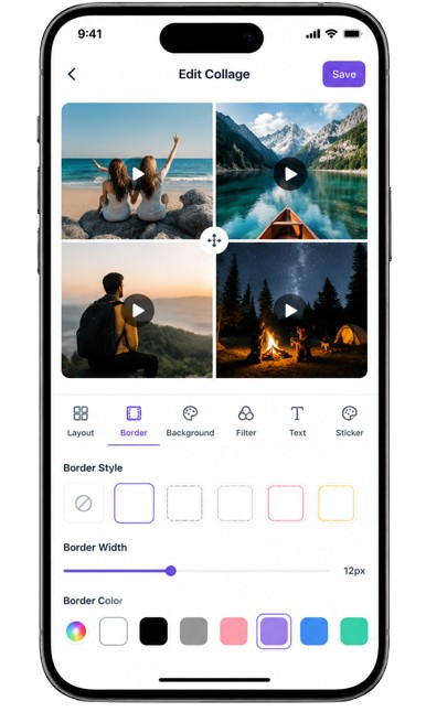 Video Collage Maker mobile app